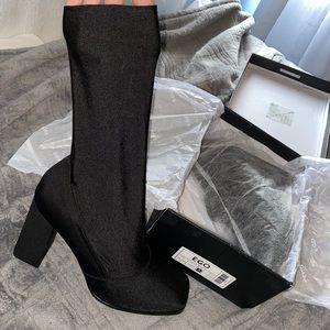 black heel boots